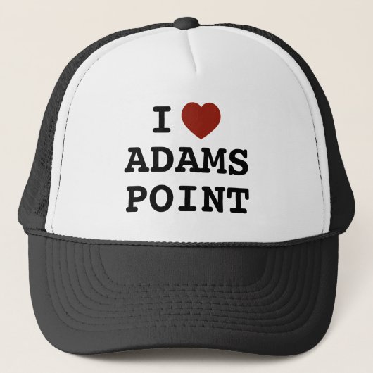 I heart Adams Point Trucker Hat キャップ (正面)