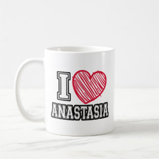 I Heart Anastasia First Name I Love Anastasia Pers コーヒーマグカップ