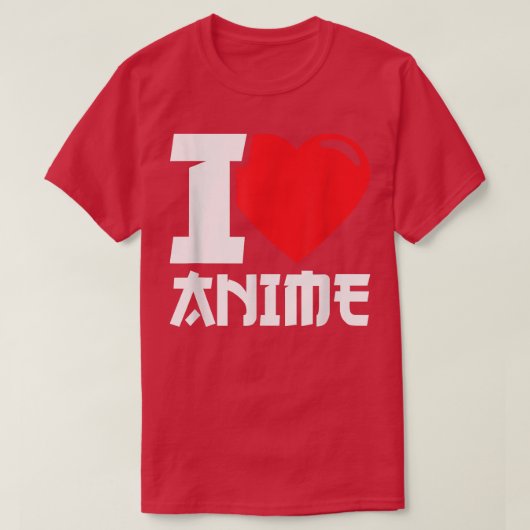 I Heart Anime - I Love Anime T-Shirt Tシャツ (デザイン正面)