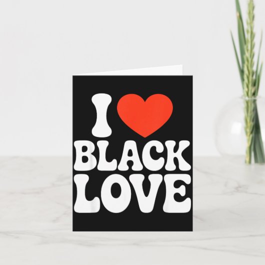 I Heart Black Love Couple Matching Couples African カード (正面)