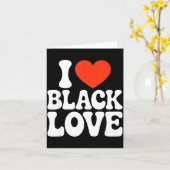 I Heart Black Love Couple Matching Couples African カード (黄色い花)
