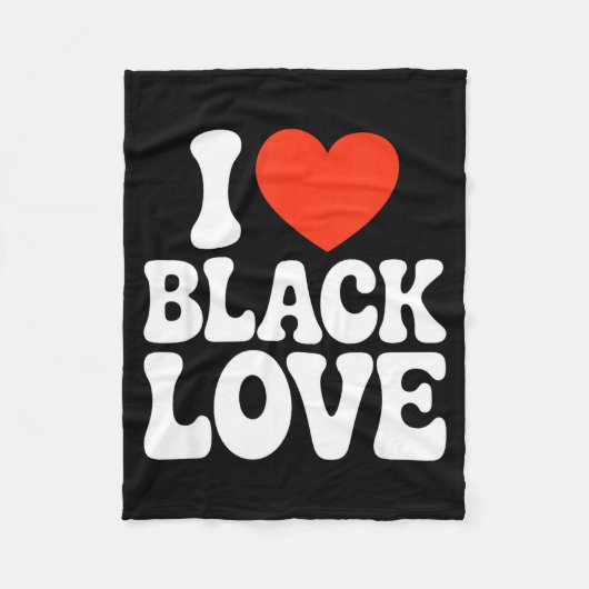 I Heart Black Love Couple Matching Couples African フリースブランケット (正面)