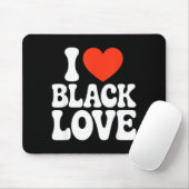I Heart Black Love Couple Matching Couples African マウスパッド (マウス)
