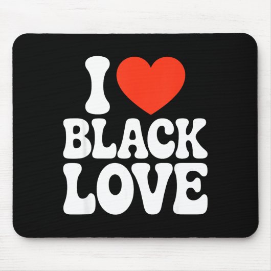 I Heart Black Love Couple Matching Couples African マウスパッド (正面)