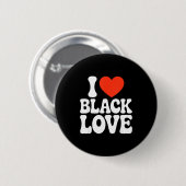 I Heart Black Love Couple Matching Couples African 缶バッジ (正面&裏面)