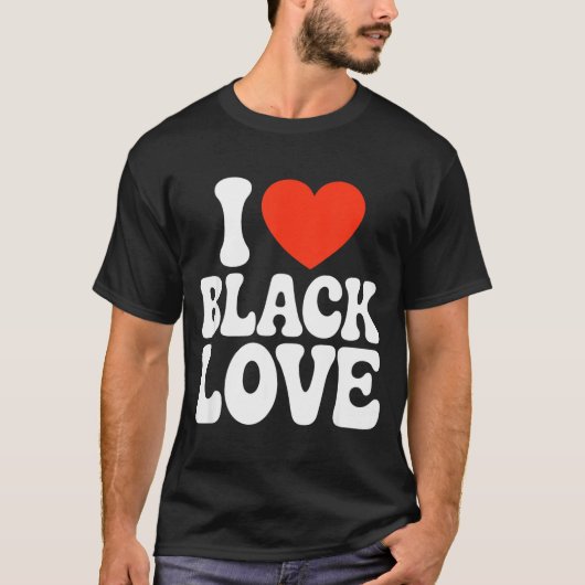 I Heart Black Love Couple Matching Couples African Tシャツ (正面)