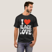 I Heart Black Love Couple Matching Couples African Tシャツ (正面フル)