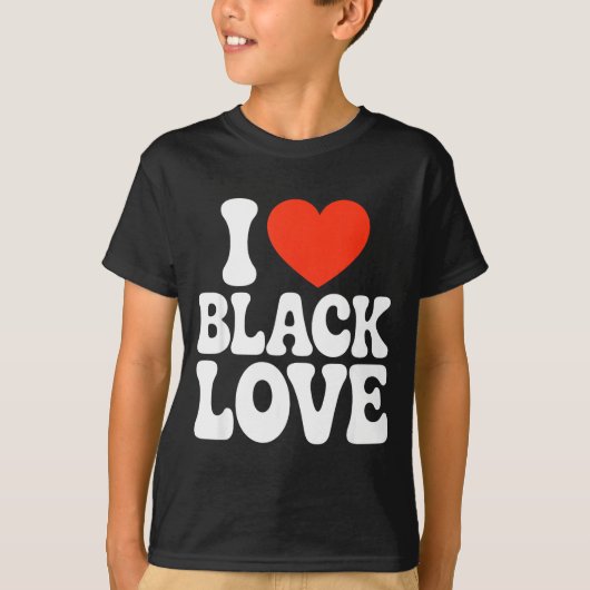 I Heart Black Love Couple Matching Couples African Tシャツ (正面)