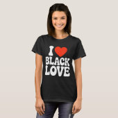 I Heart Black Love Couple Matching Couples African Tシャツ (正面フル)