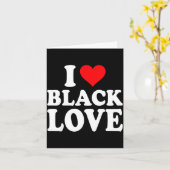 I Heart Black Love Cute Matching Couples African A カード (黄色い花)