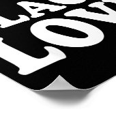 I Heart Black Love Cute Matching Couples African A ポスター (角)