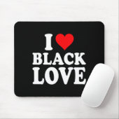 I Heart Black Love Cute Matching Couples African A マウスパッド (マウス)