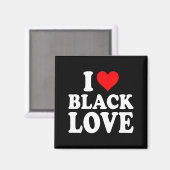 I Heart Black Love Cute Matching Couples African A マグネット (正面/裏面)
