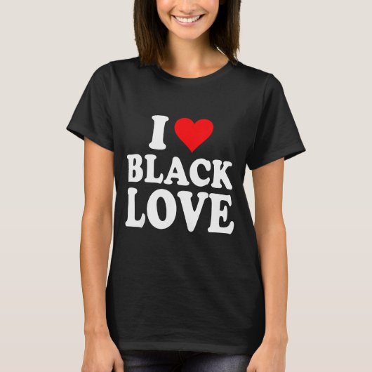 I Heart Black Love Cute Matching Couples African A Tシャツ (正面)