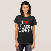 I Heart Black Love Cute Matching Couples African A Tシャツ (正面フル)