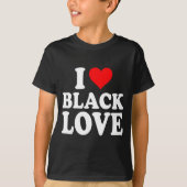 I Heart Black Love Cute Matching Couples African A Tシャツ (正面)