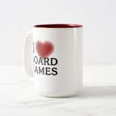 I Heart Board Games  ツートーンマグカップ (正面左)