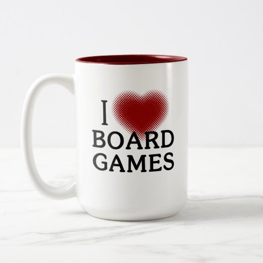 I Heart Board Games  ツートーンマグカップ (左)