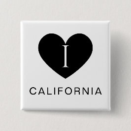 I Heart California Classic Button for All Outfits 缶バッジ