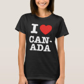 I Heart Canada Canadians Love Tシャツ (正面)