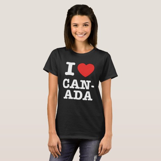 I Heart Canada Canadians Love Tシャツ (正面フル)