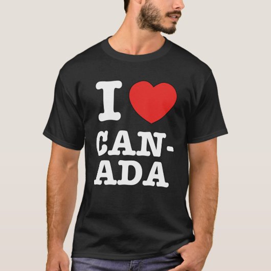 I Heart Canada Canadians Love Tシャツ (正面)