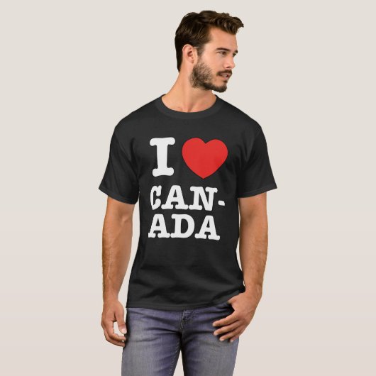 I Heart Canada Canadians Love Tシャツ (正面フル)
