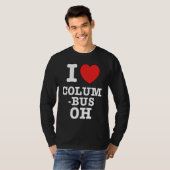 I Heart Columbus Ohio, OH Love Tシャツ (正面フル)