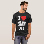 I Heart Columbus Ohio, OH Love Tシャツ (正面フル)