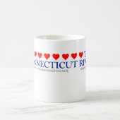 I <heart> Connecticut川のマグ コーヒーマグカップ (中央)