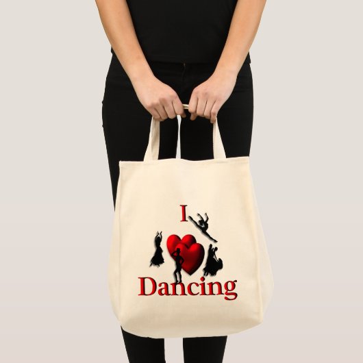 I Heart Dancing Both Sides トートバッグ (正面(商品))
