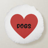 I Heart Dogs ラウンドクッション (裏面)