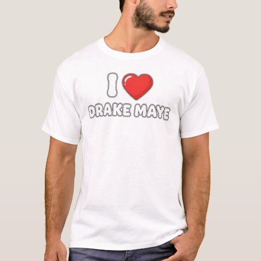 I Heart Drake Maye Football Tシャツ (正面)