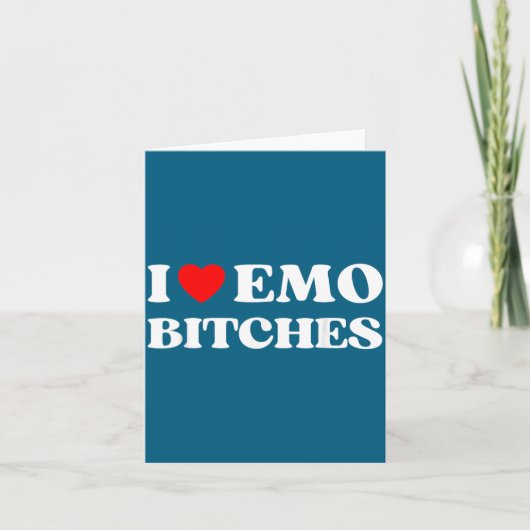 I Heart Emo Es Funny Quote Red Heart Emo Girl Styl カード (正面)