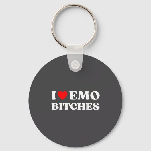 I Heart Emo Es Funny Quote Red Heart Emo Girl Styl キーホルダー (正面)