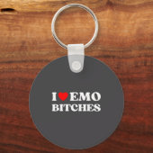 I Heart Emo Es Funny Quote Red Heart Emo Girl Styl キーホルダー (正面)