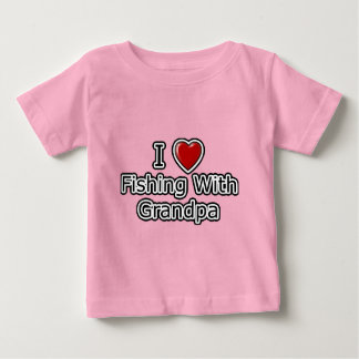 I Heart Fishing with Grandpa ベビーTシャツ