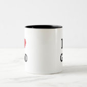 I Heart God - キリスト教信仰に基づくギフト ツートーンマグカップ (中央)
