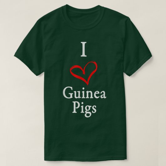 I Heart Guinea Pigs Tシャツ (デザイン正面)