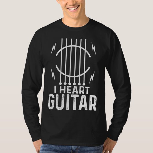 I Heart Guitar   Guitarist Tシャツ (正面)