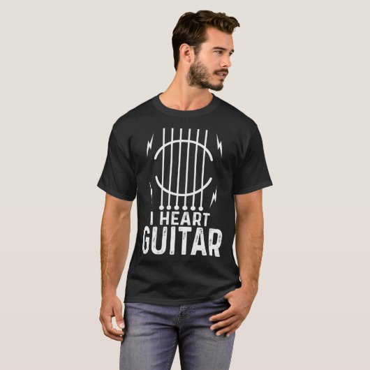 I Heart Guitar   Guitarist Tシャツ (正面フル)