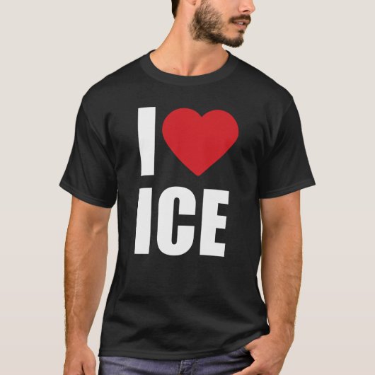 I Heart ICE Tee Patriotic Conservative Support Tシャツ (正面)