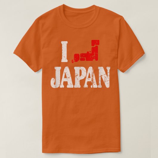 I Heart Japan I Love Japanese Map Love Japan Kawai Tシャツ (デザイン正面)