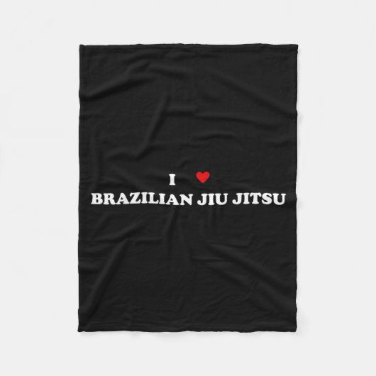 I Heart Jitsu - ブラジリアン柔術大好き フリースブランケット (正面)