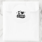 I Heart K-Pop Sticker ラウンドシール (バッグ)
