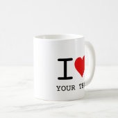 I Heart Love テンプレート コーヒーマグカップ (正面右)