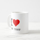 I Heart Love テンプレート コーヒーマグカップ (正面左)