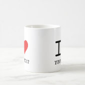 I Heart Love テンプレート コーヒーマグカップ (中央)