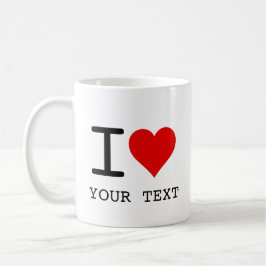 I Heart Love テンプレート コーヒーマグカップ