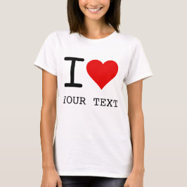 I Heart Love テンプレート Tシャツ